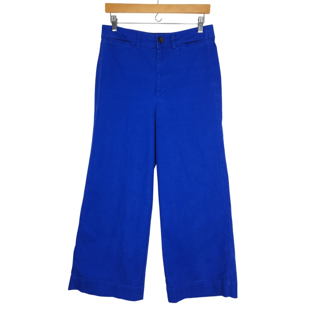 Madewell Emmett Wide-Leg Crop Pants 29 Tall Alpha Blue High Rise RN77388